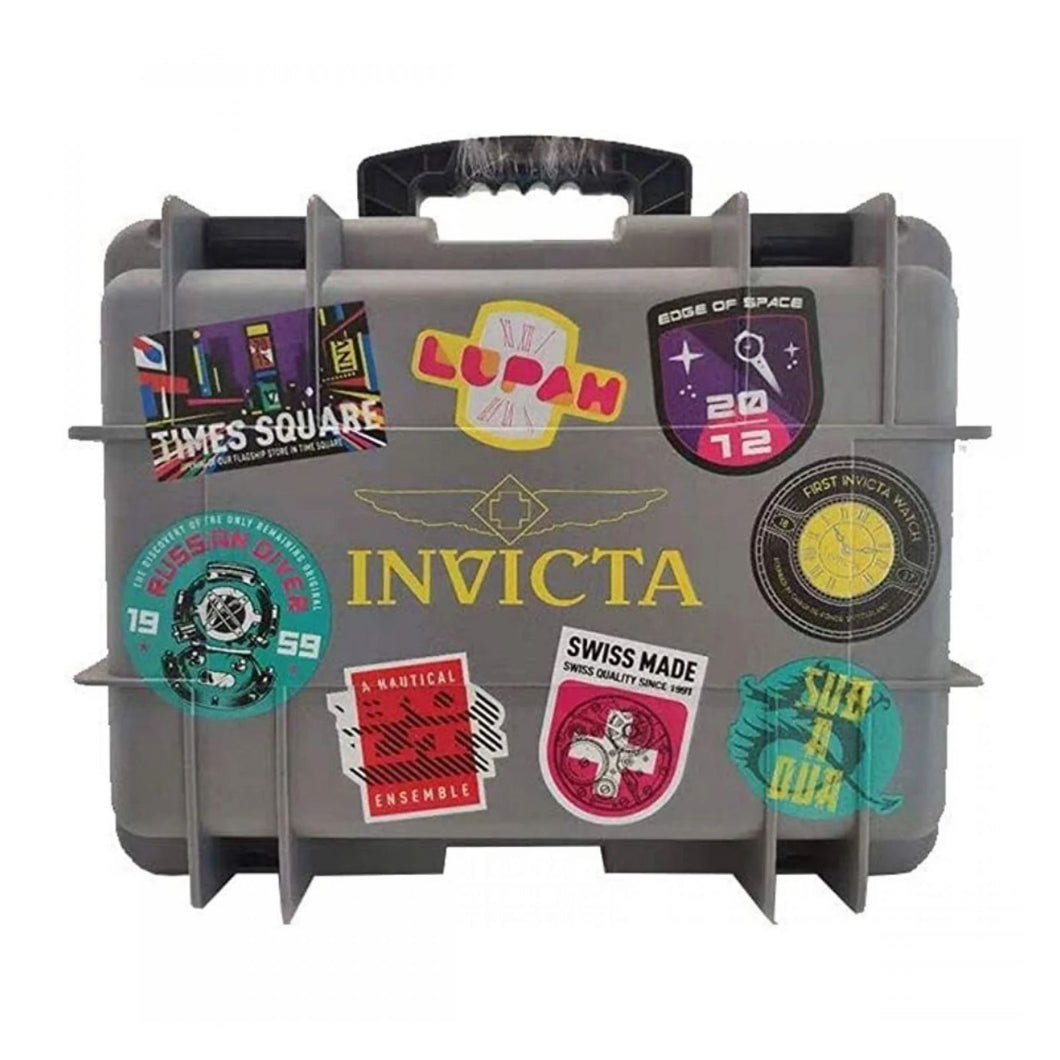 Caja De Reloj Invicta Dive Impact De 8 Ranuras Con Diseño De Parche